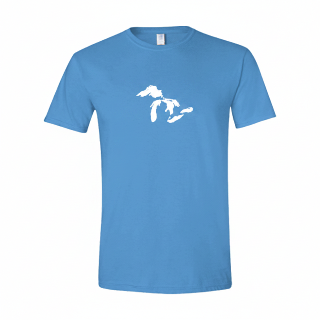 Light Blue Shirt with White Lakes